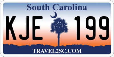 SC license plate KJE199