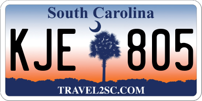 SC license plate KJE805