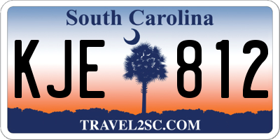SC license plate KJE812