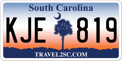 SC license plate KJE819