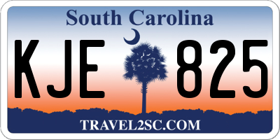 SC license plate KJE825