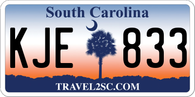 SC license plate KJE833
