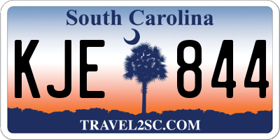 SC license plate KJE844