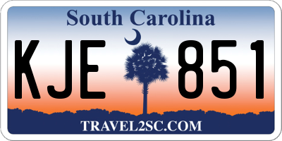 SC license plate KJE851