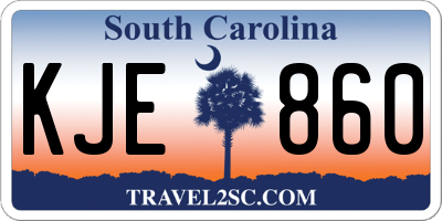 SC license plate KJE860