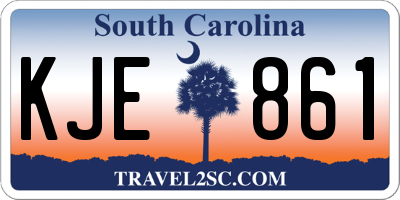 SC license plate KJE861