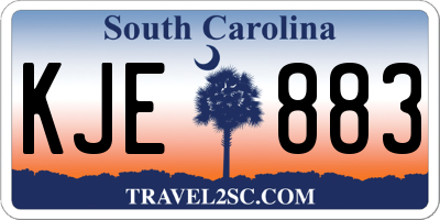 SC license plate KJE883