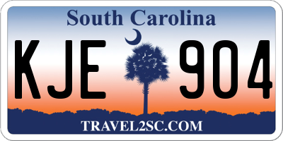 SC license plate KJE904