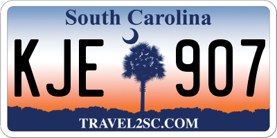 SC license plate KJE907