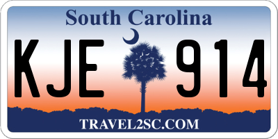 SC license plate KJE914
