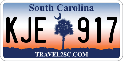 SC license plate KJE917