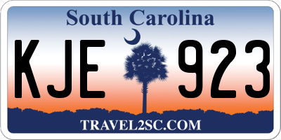 SC license plate KJE923