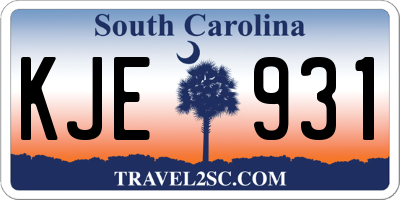 SC license plate KJE931
