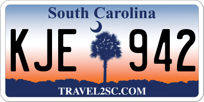 SC license plate KJE942