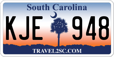SC license plate KJE948