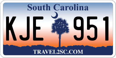 SC license plate KJE951