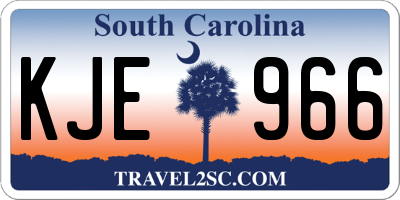 SC license plate KJE966