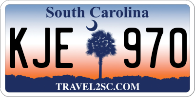 SC license plate KJE970