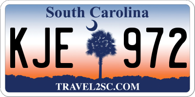 SC license plate KJE972