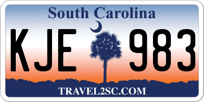 SC license plate KJE983