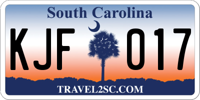SC license plate KJF017