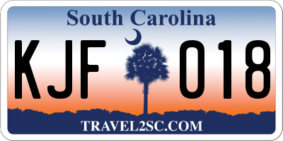 SC license plate KJF018