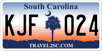 SC license plate KJF024