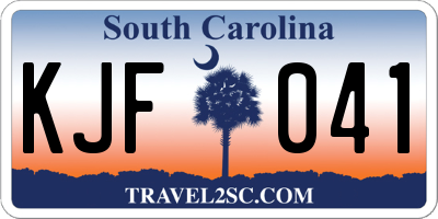 SC license plate KJF041