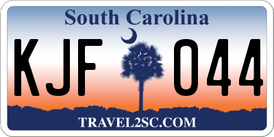 SC license plate KJF044