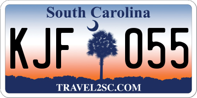 SC license plate KJF055