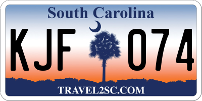 SC license plate KJF074