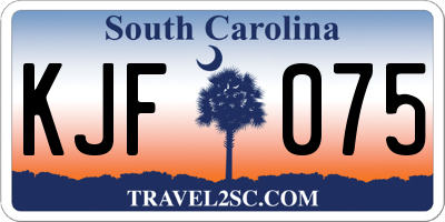 SC license plate KJF075