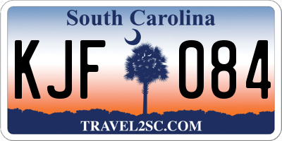 SC license plate KJF084