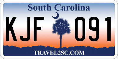 SC license plate KJF091