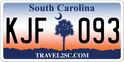 SC license plate KJF093