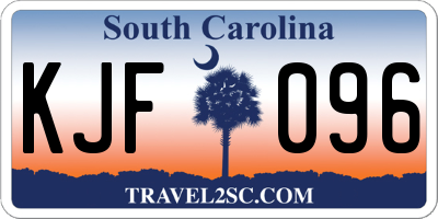 SC license plate KJF096
