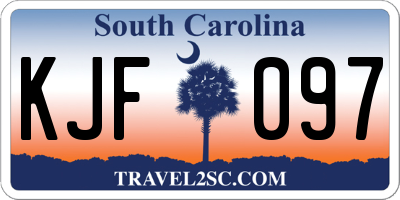 SC license plate KJF097