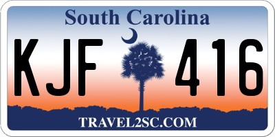 SC license plate KJF416