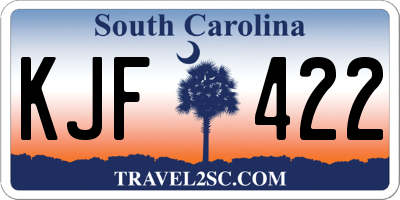 SC license plate KJF422