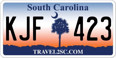 SC license plate KJF423