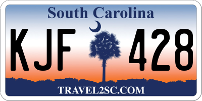 SC license plate KJF428