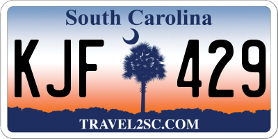 SC license plate KJF429