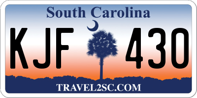 SC license plate KJF430