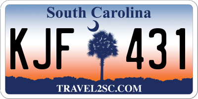 SC license plate KJF431