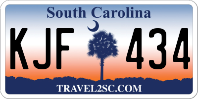 SC license plate KJF434