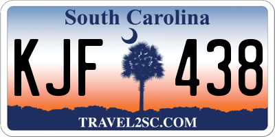 SC license plate KJF438
