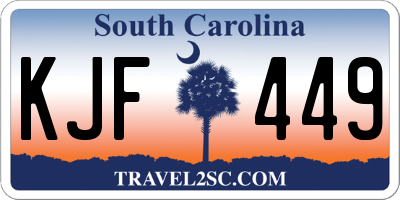 SC license plate KJF449