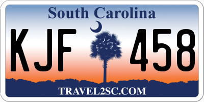 SC license plate KJF458