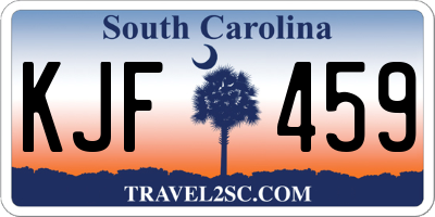 SC license plate KJF459