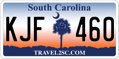 SC license plate KJF460